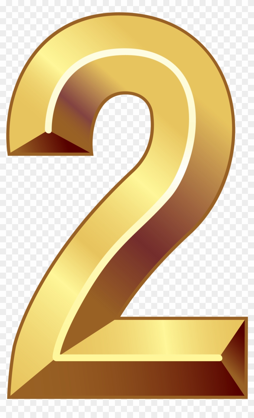Gold Number Two Png Clipart Image - 2 Number Png Hd Transparent Png