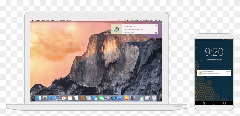 The Anatomy Of A Web Push Notification - Web Push Notifications Example Clipart