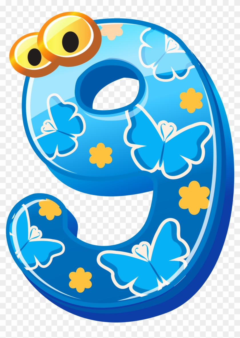 Cute Number Nine Png Clipart Image - Number 9 Clipart Png Transparent Png