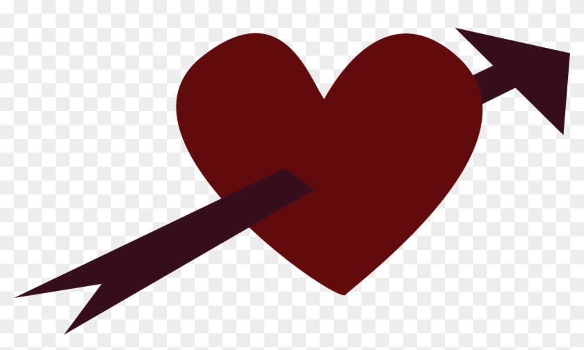 4631x2563px Heart And Arrow Clipart Png - Arrow Through Heart Transparent Png