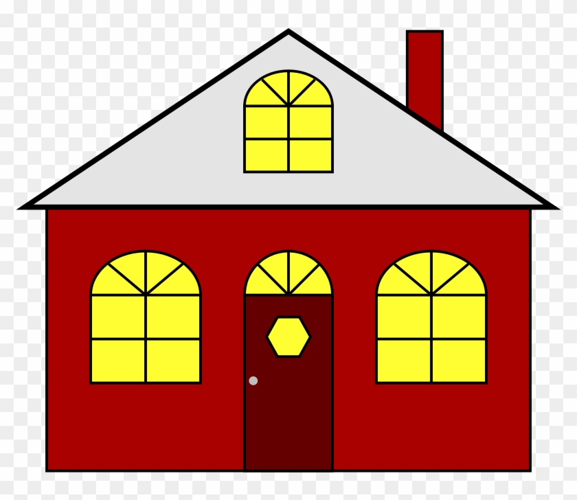 School House Clip Art - Cartoon House With Christmas Lights - Png Download