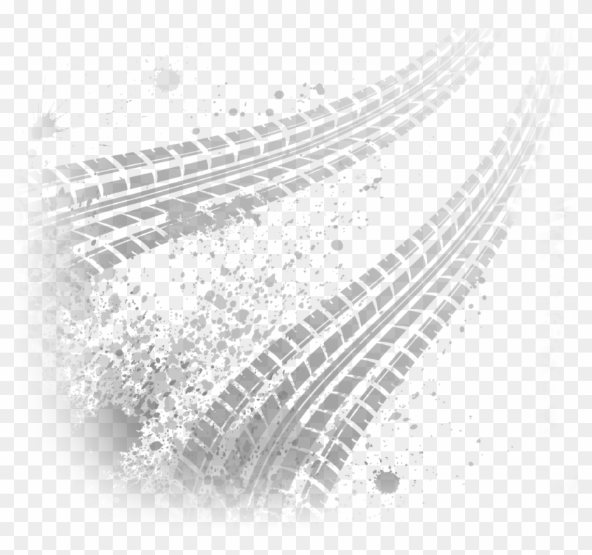 Pattern-5 Tiretracks - White Tire Track Png Clipart #1683849