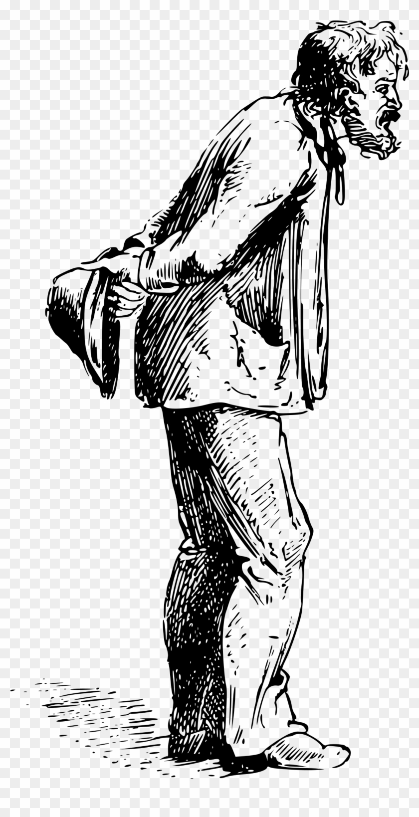 This Free Icons Png Design Of Shuffling Old Man Clipart