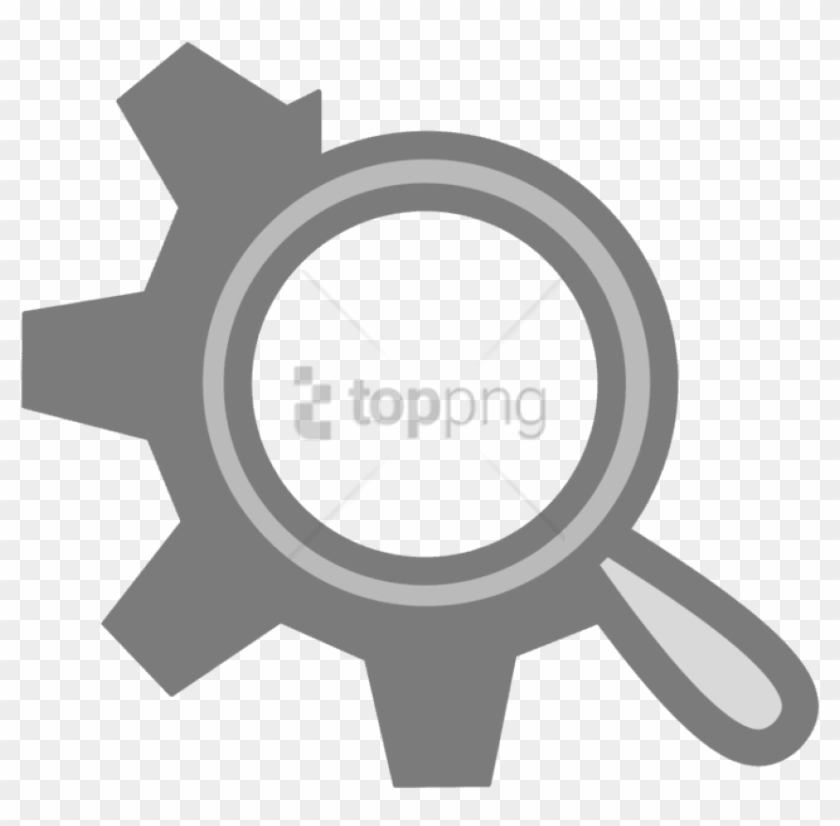 Free Png Computer Iconsmagnifying Glass Gear - Magnifying Glass Icon Bw Clipart #1684474