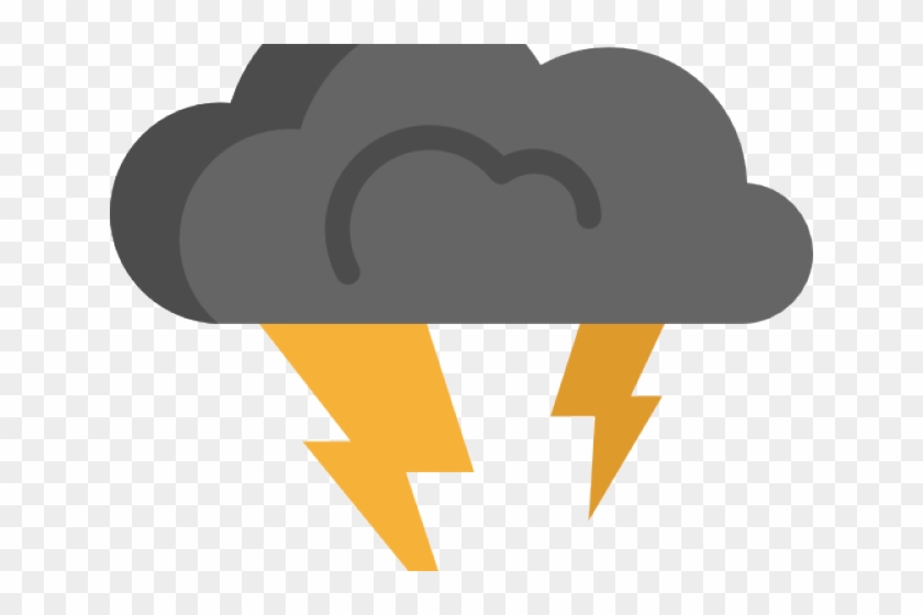 Dark Clipart Thunder Cloud - Dibujos De Una Tormenta Electrica - Png Download