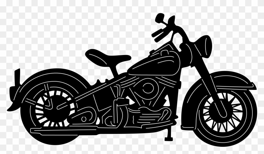 Harley Davidson Clipart Motorcycle Dog - Black Motorcycle Clipart Transparent - Png Download