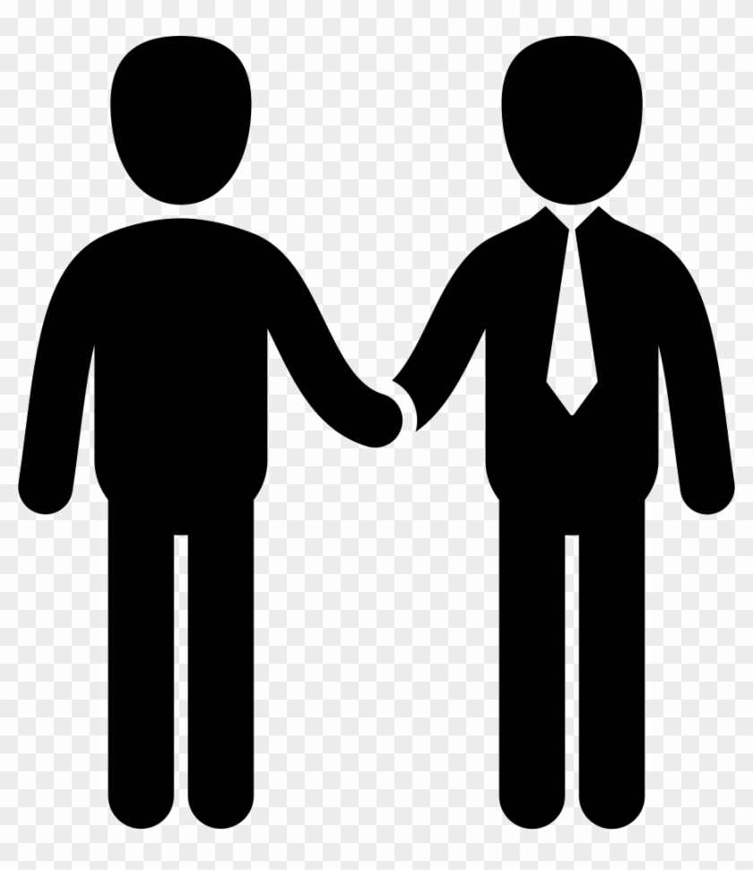 Businessmen Shake Hands Comments - Men Shaking Hands Icon Clipart #1685746