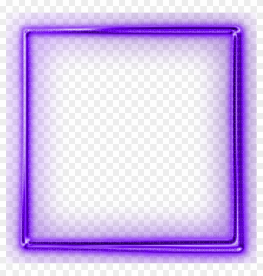 Purple Neon Sign Border Corner Divider Frame Picture - Transparent Background Neon Light Border Clipart