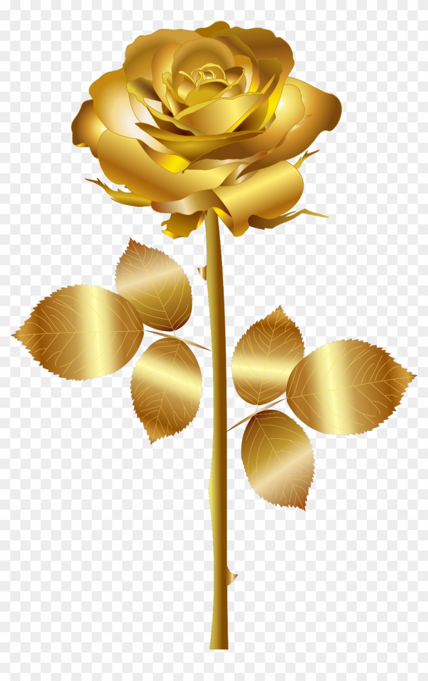 #remixit #freetoedit #gold #golden #divider #ribbon - Gold Rose Png Clipart #1687512