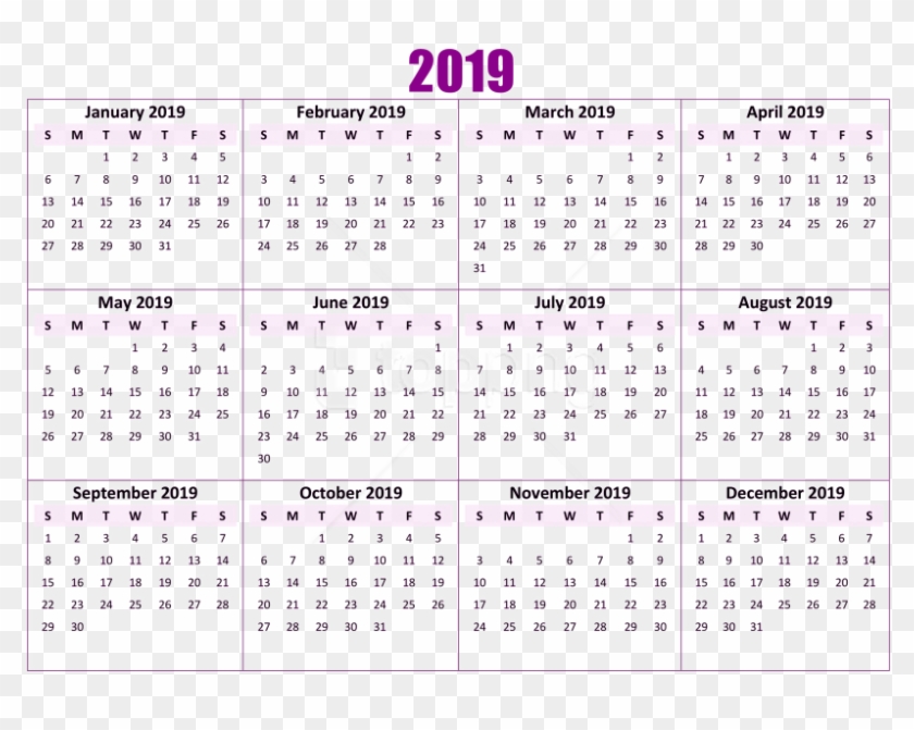 Free Png Download 2019 Calendar Png Wallpaper Png Images - 2011 Calendar Designs Clipart #1688652