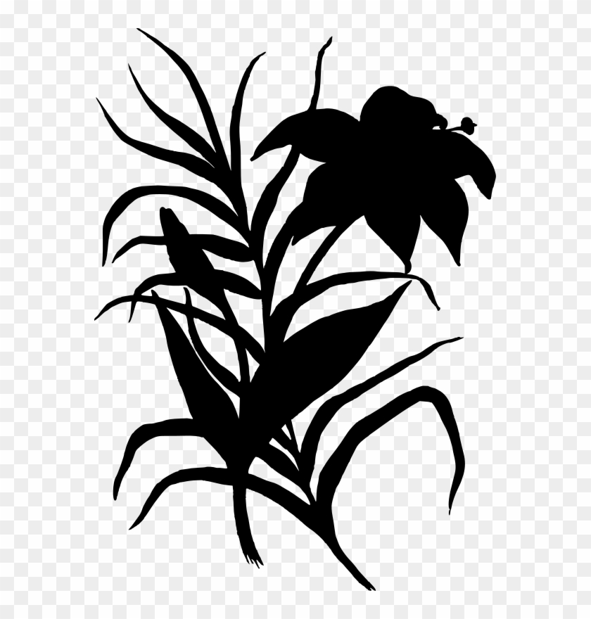 Medium Image - Flower Transparent Png Silhouette Art Clipart