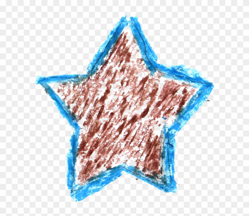 Crayon Star Drawing Png - Illustration Clipart