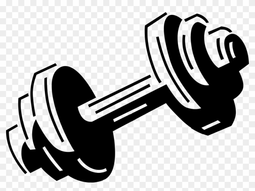 Bodybuilding And Dumbbells Vector Image Illustration - Dumbbell Clipart - Png Download #1689755