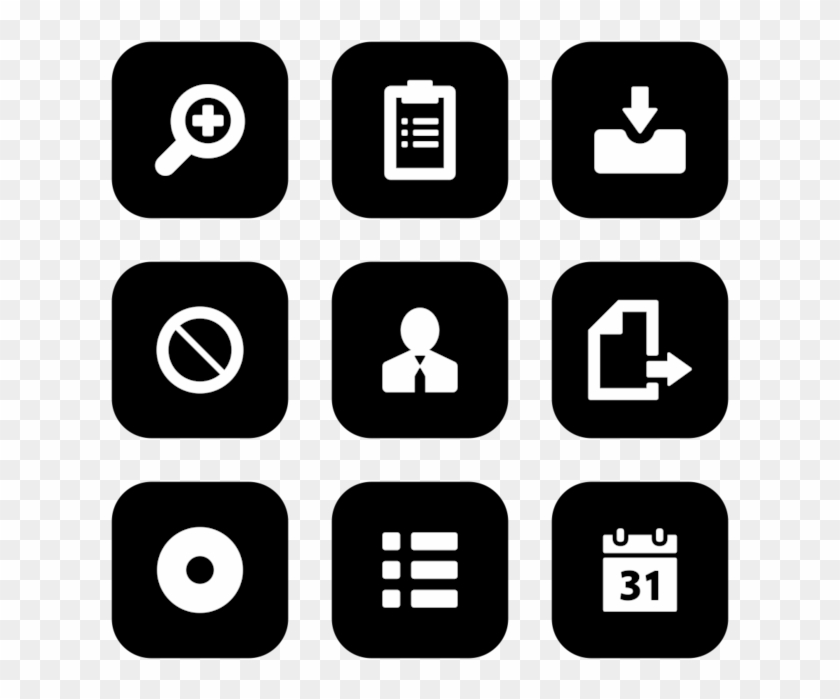 Foundation Icon In Style Flat Rounded Square White - Washing T Shirt Symbols Clipart #1689969