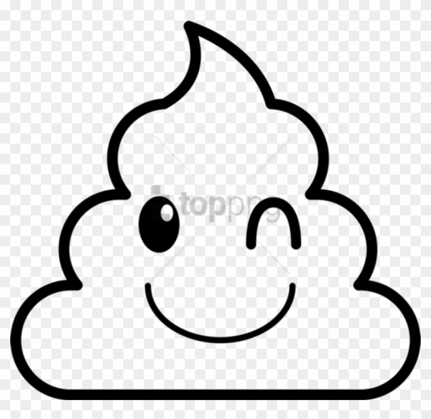 Free Png Download Cute Poop Coloring Pages Png Images - Poop Emoji Coloring Page Clipart