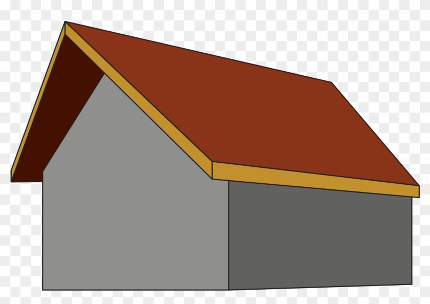 Prow Or "winged" Gable Roof - Winged Gable Roof Clipart #1690248