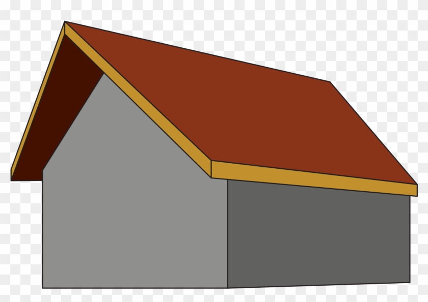 Prow Or "winged" Gable Roof - Winged Gable Roof Clipart