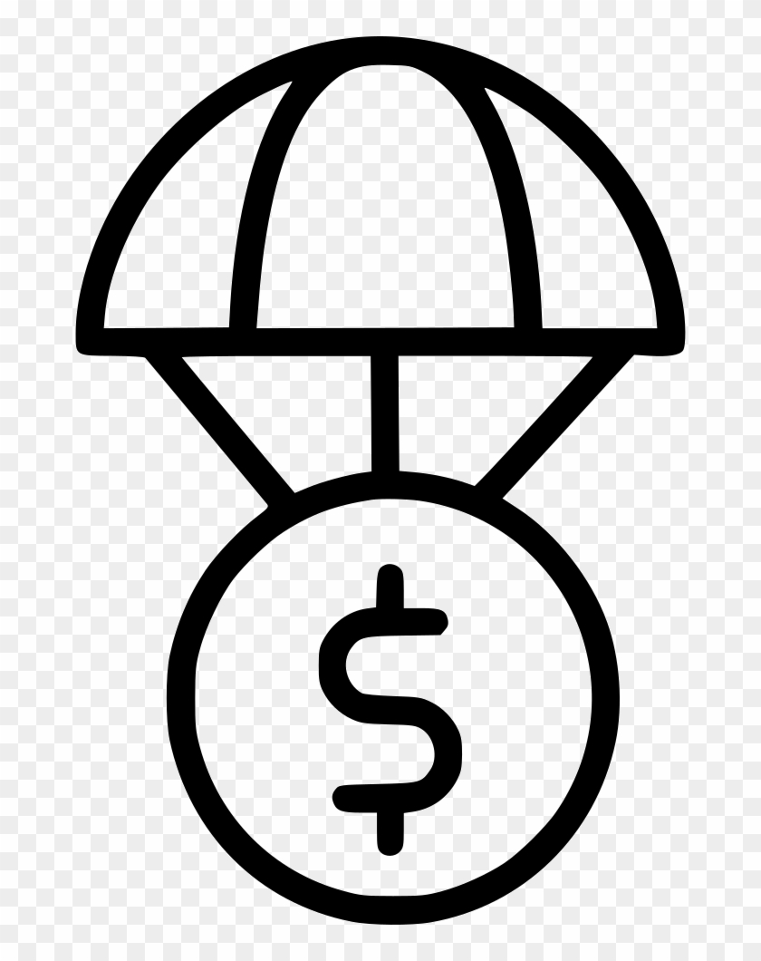 Parachute Dollar Sign Comments - Money Parachute Icon Clipart