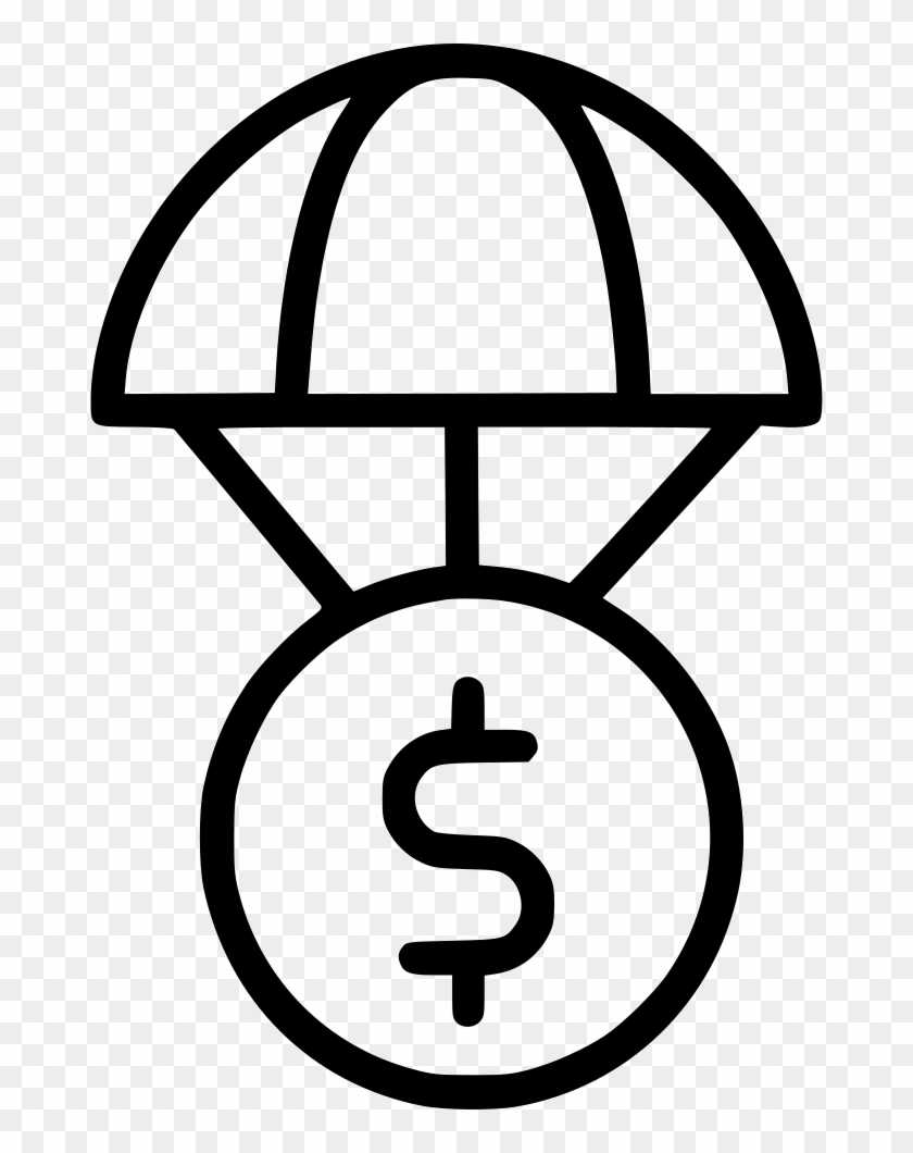 Parachute Dollar Sign Comments - Money Parachute Icon Clipart #1690922