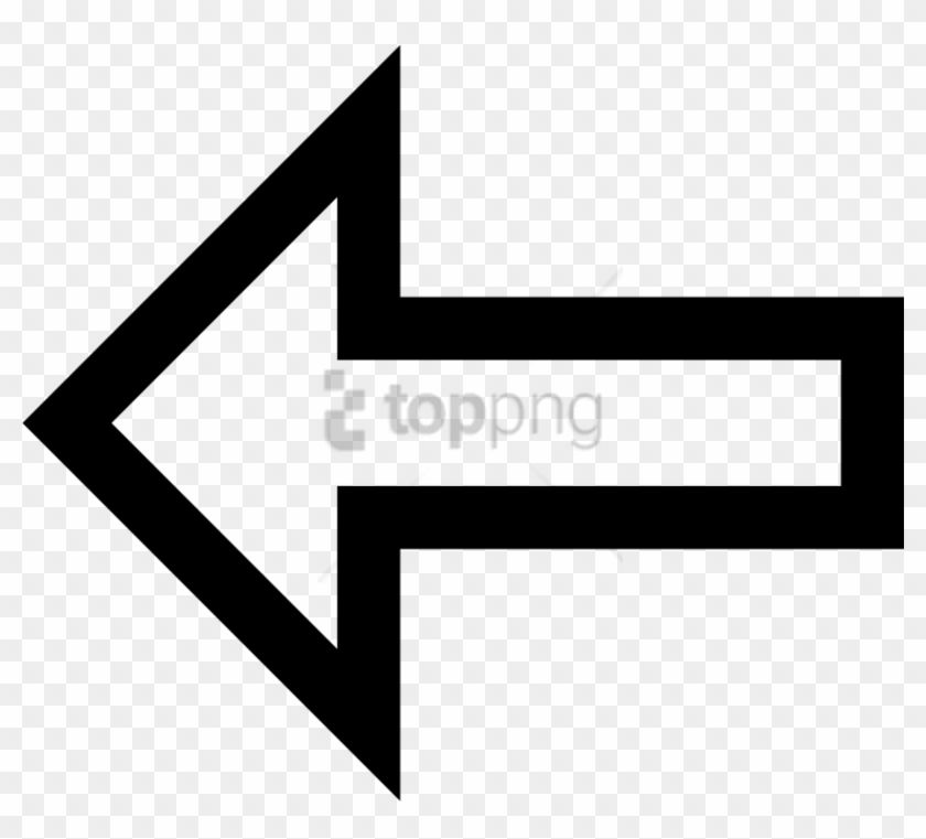 Free Png White Arrow Pointing Left Png Image With Transparent - White Arrow Point Left Clipart #1690974