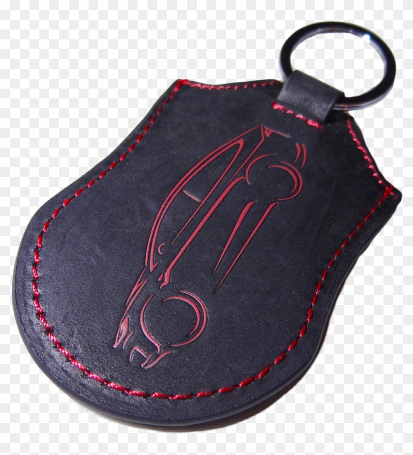 Tesla Model X Key Distressed Black Leather Fob Pocket - Keychain Clipart