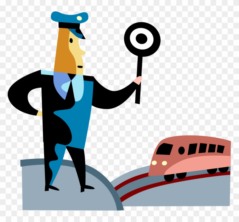 Vector Illustration Of Law Enforcement Traffic Cop Clipart #1692622