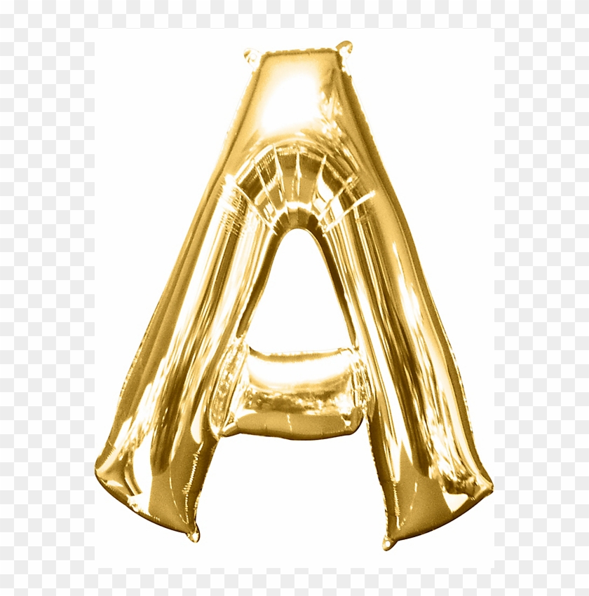34inch Gold Letter Balloons - Gold Letter A Balloons Png Clipart