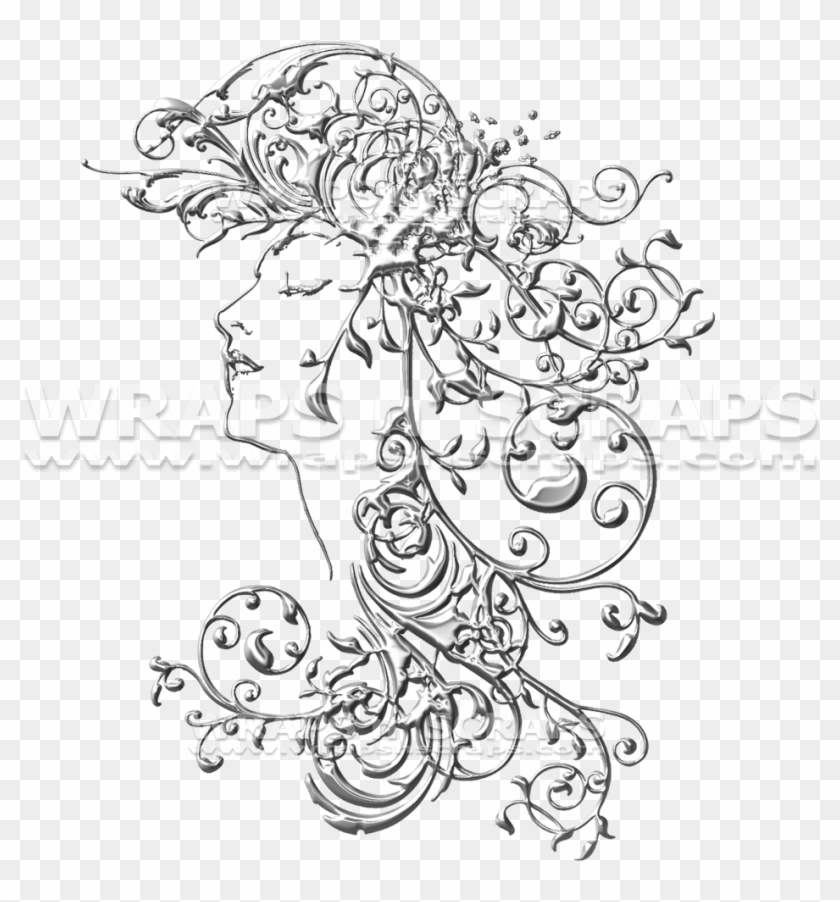 Flourishes - Chromium - Floribunda Clipart #1694182