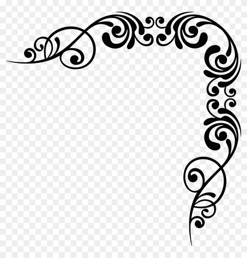 corner flourish png border stencil designs free clipart 1694230 pikpng