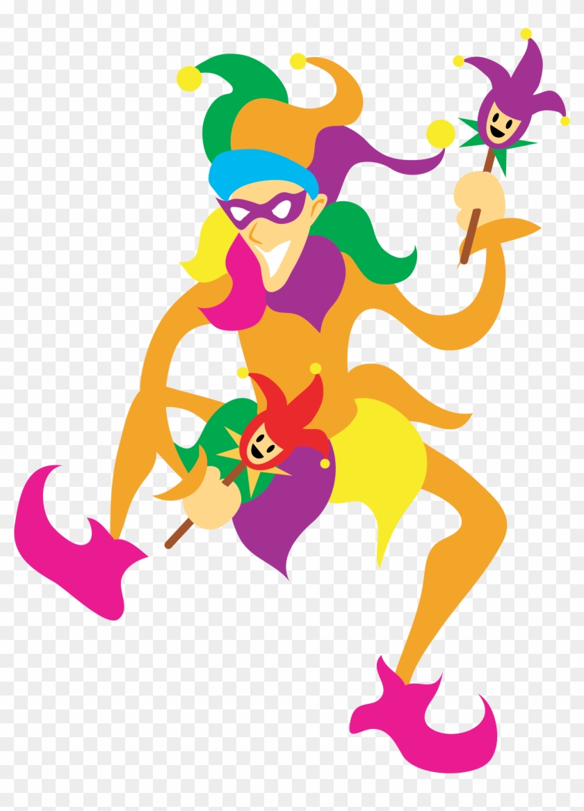 Mardi Gras Dancing Jester 3 Clip Art - Mardi Gras Jester Clipart - Png Download #1694665