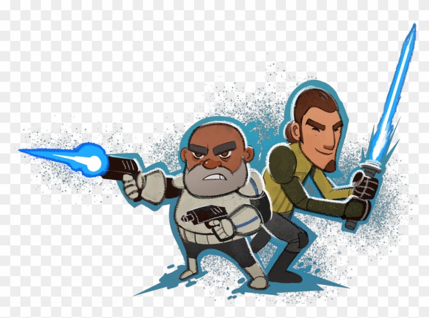 Captain Rex Ahsoka Tano Anakin Skywalker Kanan Jarrus - Captain Rex And Kanan Clipart