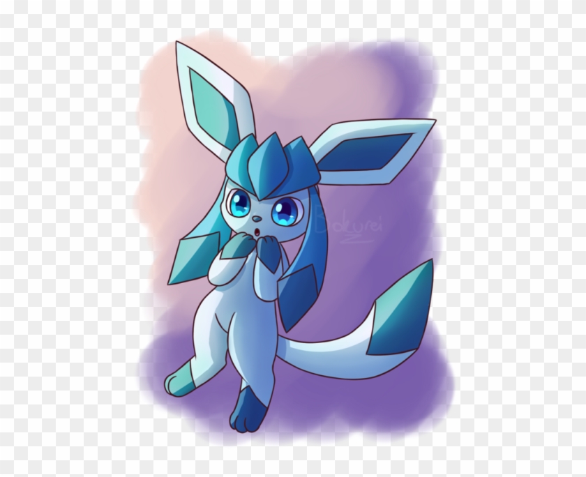 Smol Glaceon Cute Shading Practice Fanart Eeveelution - Cartoon Clipart