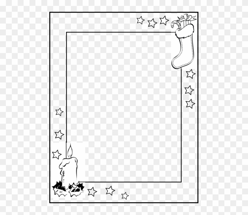 Christmas Borders Coloring Pages Clipart #1696197