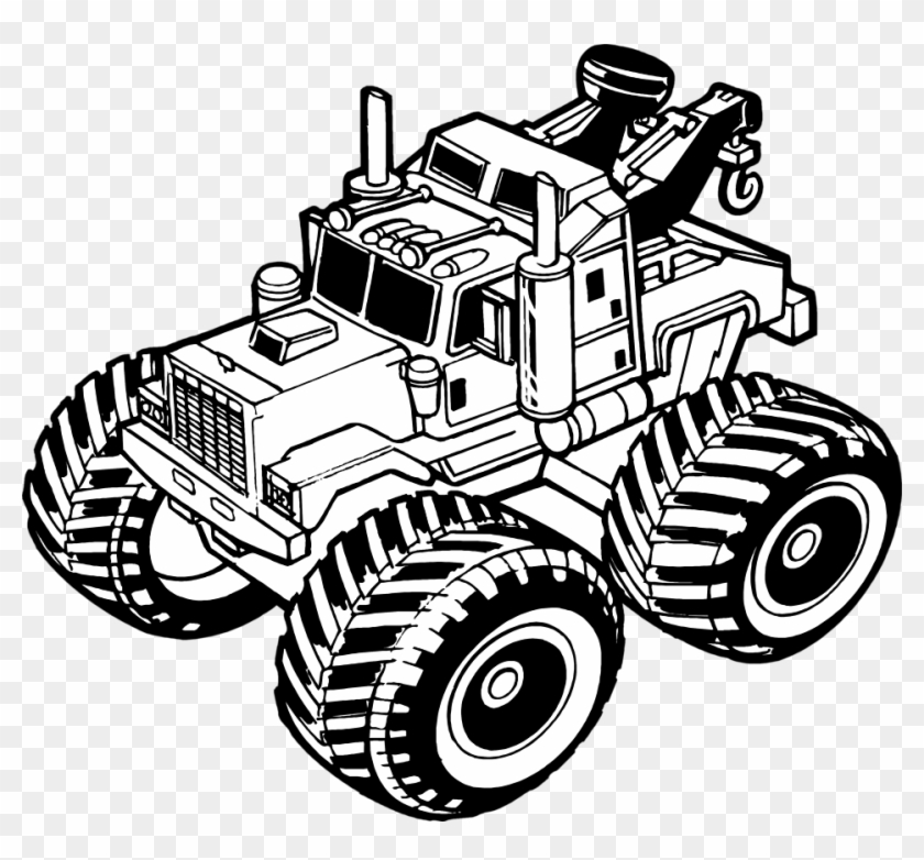 Tow Truck No Background Clipart Clipartfest - Toy Truck Clipart Black And White - Png Download #1696276