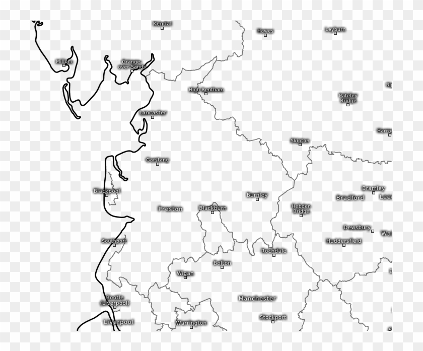 Model Charts For Lancashire - Map Clipart #1696659
