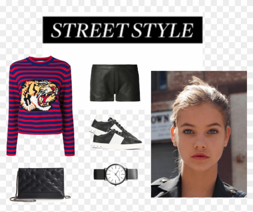 Leather And Stripes - Barbara Palvin Clipart #1697080