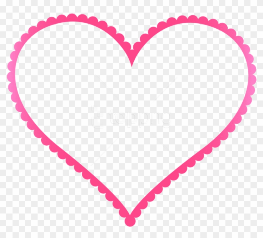 Free Png Download Pink Heart Border Frame Clipart Png - Transparent Background Heart Frame #1697171