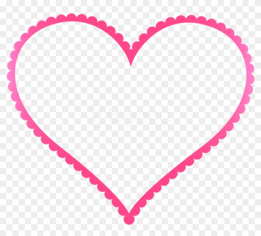 Free Png Download Pink Heart Border Frame Clipart Png - Transparent Background Heart Frame