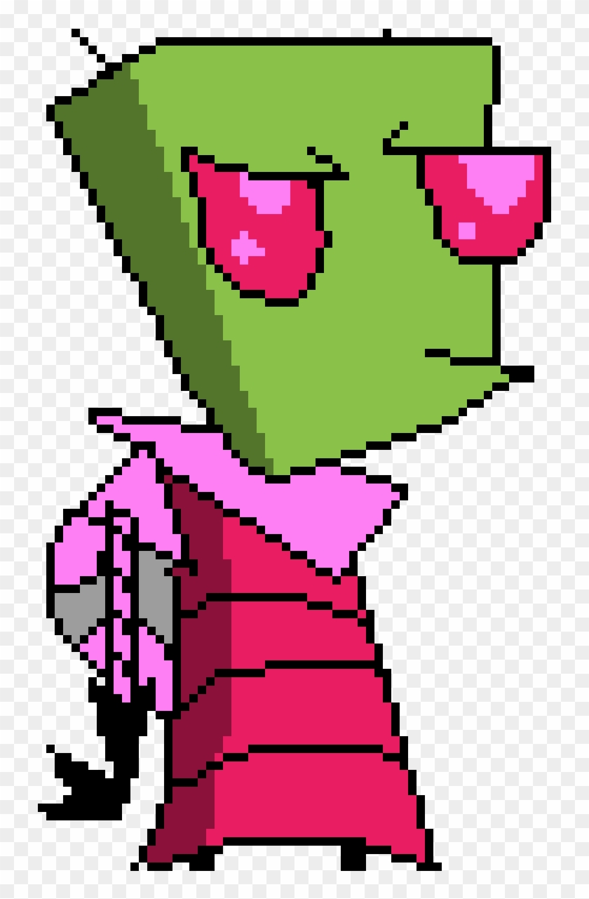 Invader Zim - Pixel Art Circle Clipart #1697399