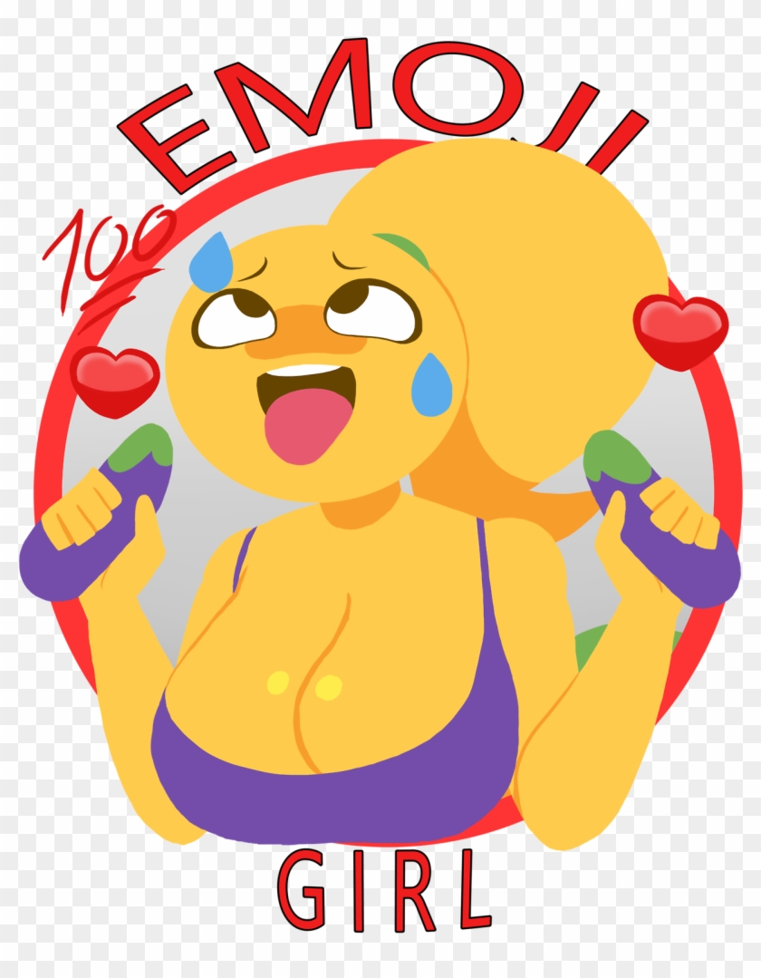 Eggplant Emoji Png Cropped Background - Emoji Girl Rule 34 Clipart #1698291