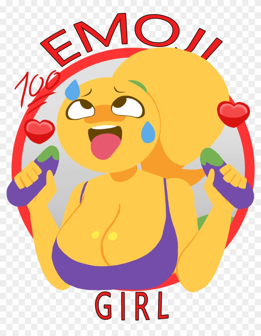 Eggplant Emoji Png Cropped Background - Emoji Girl Rule 34 Clipart