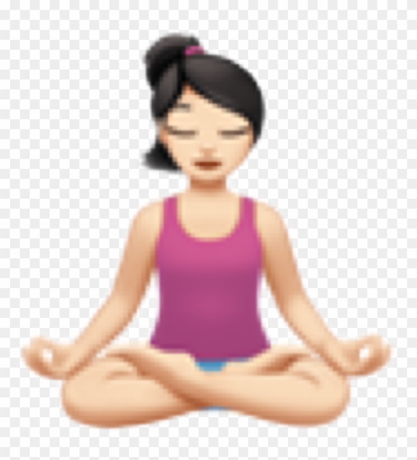 #emoji #meditation #girl #hobby #entspannung #yoga - Yoga Emoji Black Hair Clipart #1698296