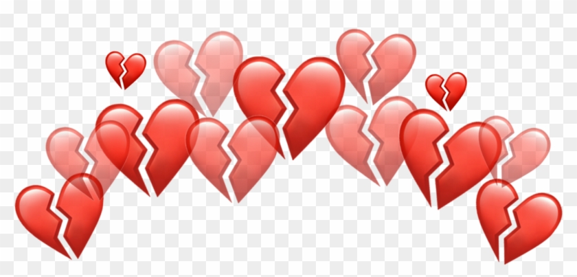 Broken Brokenheart Red Sad Heart Heartred Redheart - Heart Clipart