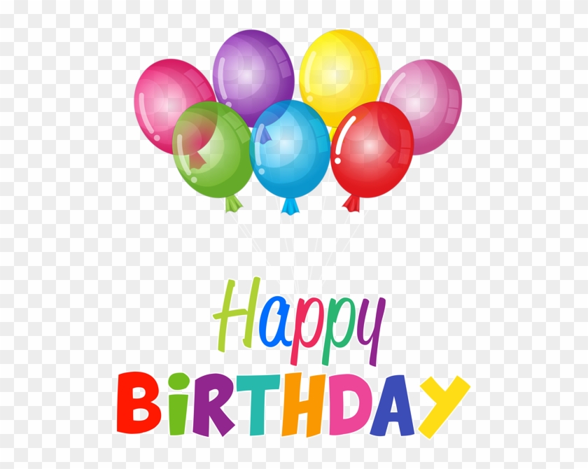 Happy Birthday Balloons Clip Art Png Image - Transparent Background Happy Birthday Png Text