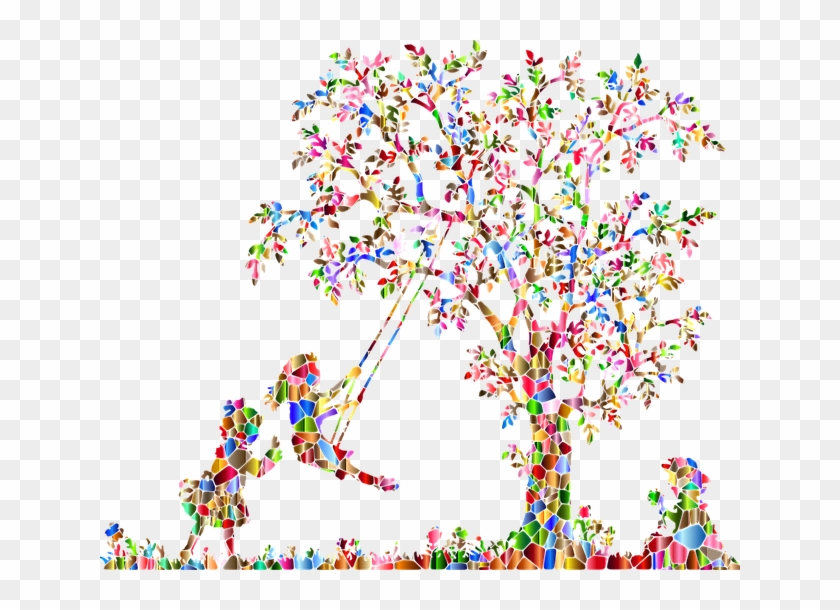 Three, Girls, Female, Kids, Children, Playing, Swing - Silhouette Of Girls Playing Clipart