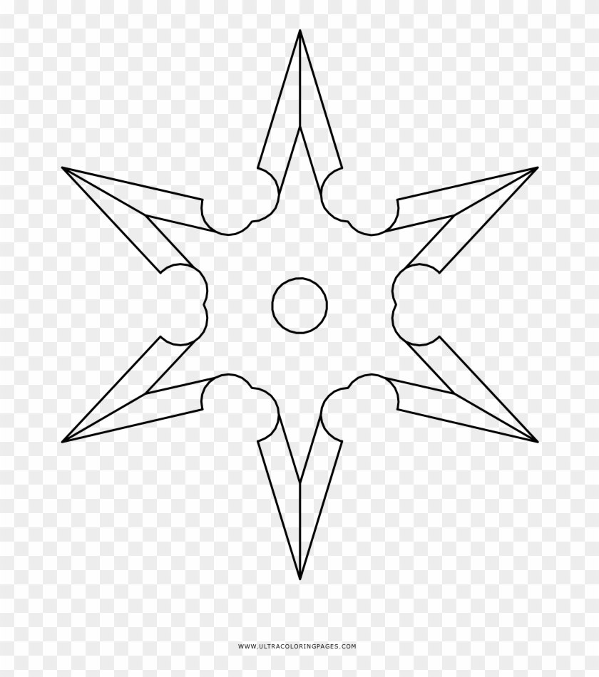 Shuriken Coloring Page - Drawing Clipart #1698927