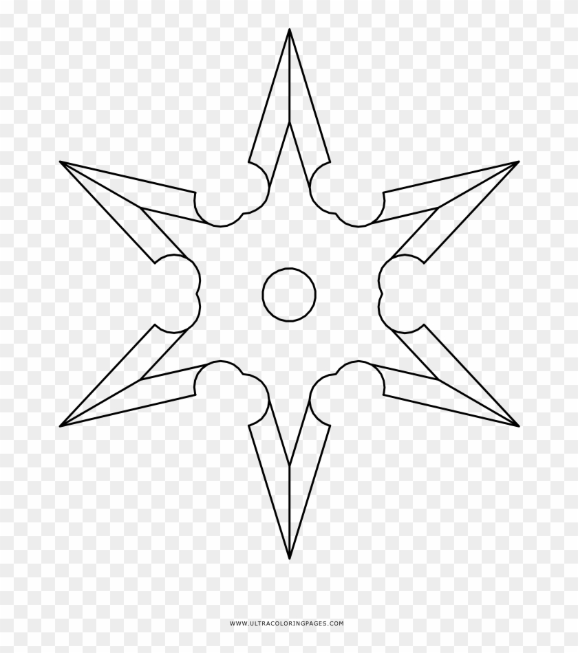 Shuriken Coloring Page - Drawing Clipart
