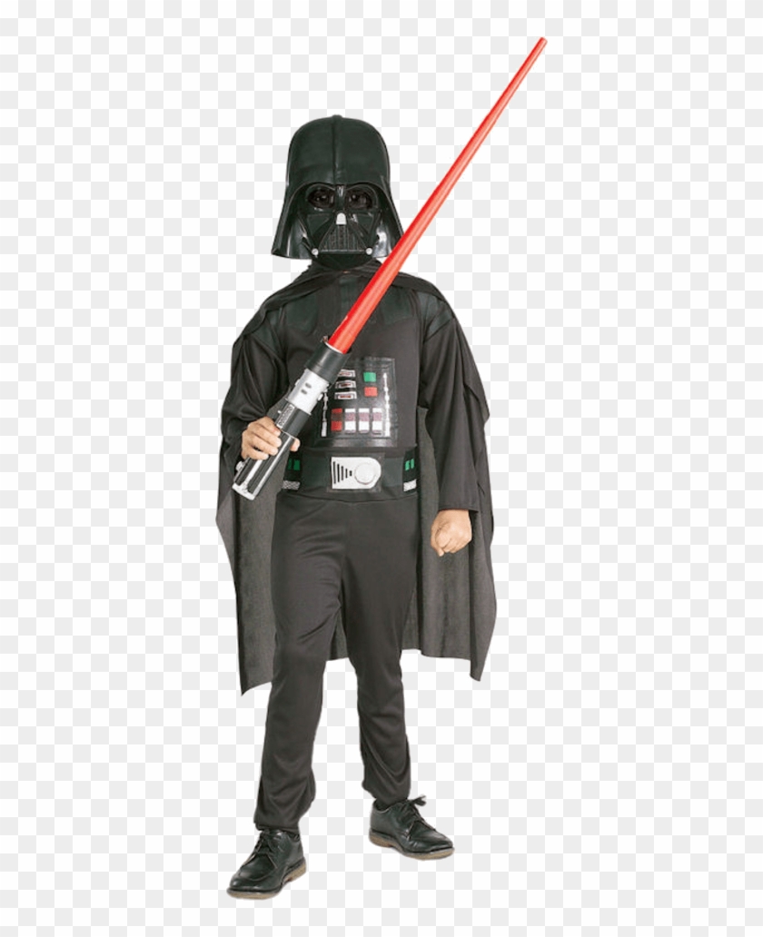 Child Darth Vader Costume & Lightsaber - Костюм Дарта Вейдера Для Ребенка Clipart