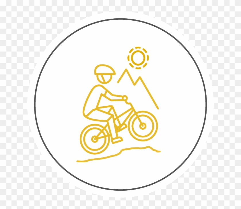Icon Cycling And Mountainbiken - Circle Clipart #170432