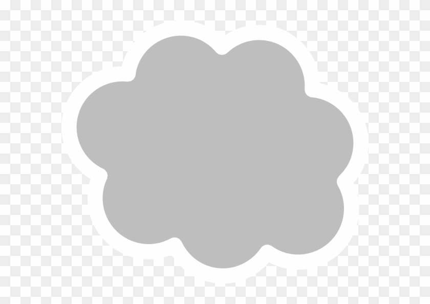 White Cloud Outline Png Clipart